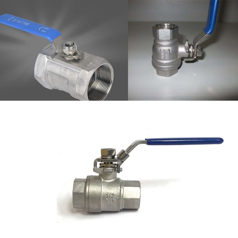 Ximimark 3/4" NPT Female 316 Stainless Steel Full Port Ball Valve Vinyl Handle - Image 4
